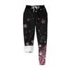 Women's Casual Fashion Home Christmas Print Plush Sweatpants