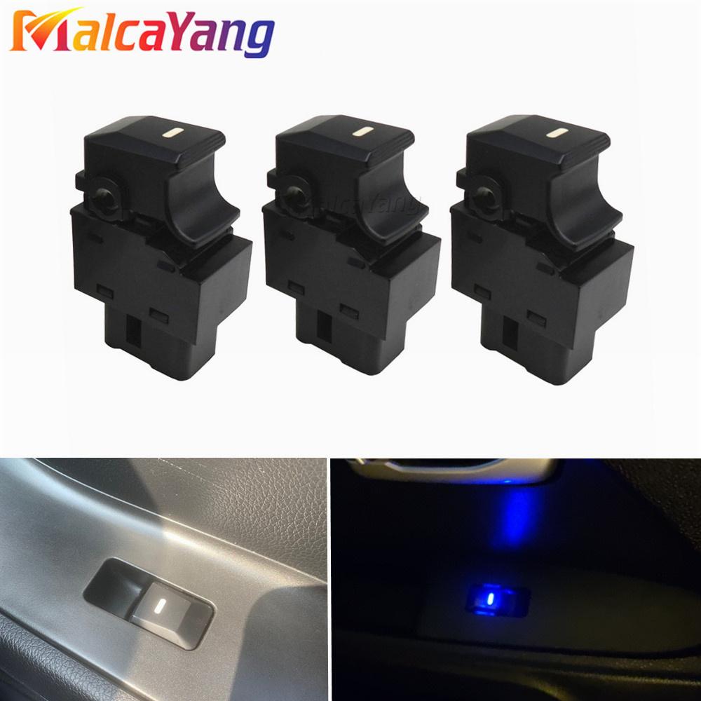 

3PCS Car Window Control Switch Button Window Lifter Switches 93575-1H000 369510-1000 for Kia Sportage Door 2011-2015 LED Blue Backlight