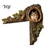 Unique Woodland Themed Gift Chipmunk Tree Hollow Door Topper, Animal Frame Decoration, 3D Wood Country Cabin Interior Accessory Cute Corner