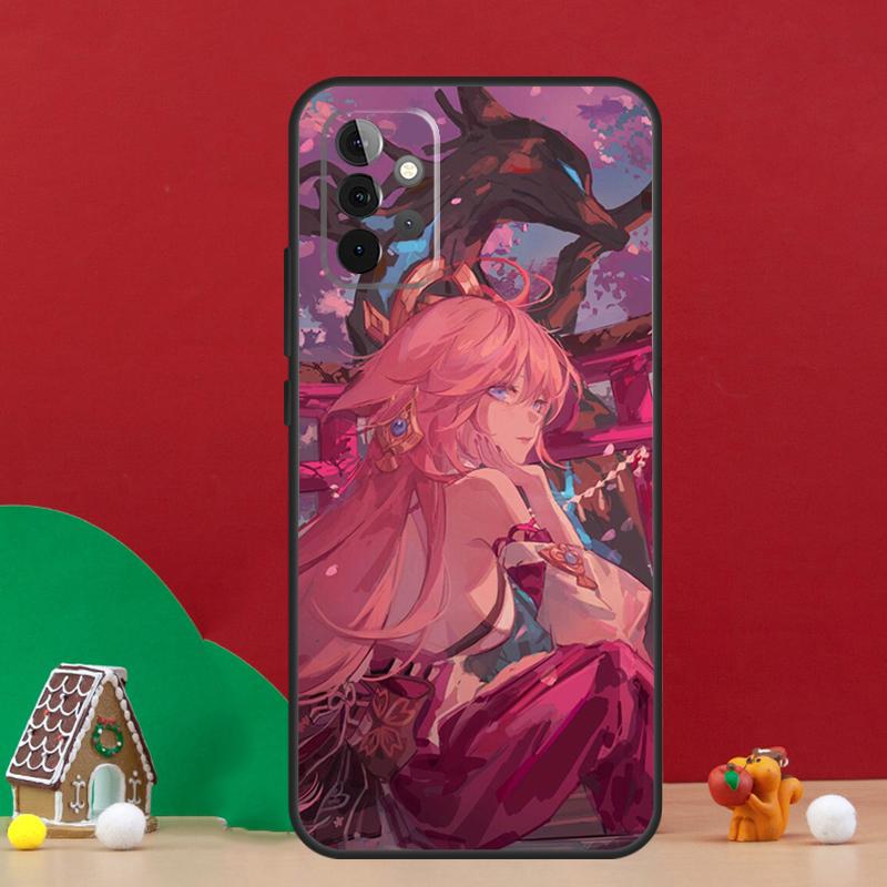 Yae Miko Genshin Impact Case For Samsung Galaxy A54 A06 A16 A26 A36 A56 A53 A32 A52 A33 A13 A55 A35 A15 A14 A34 A17