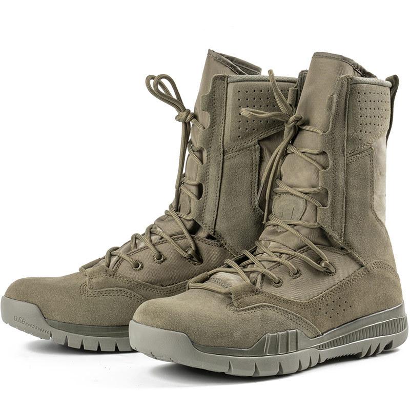 Fashion 2024 New High Top Combat Boots Green Desert Brown Boot Lightweight Training Boots Hiking Boots Man Tactical Boots