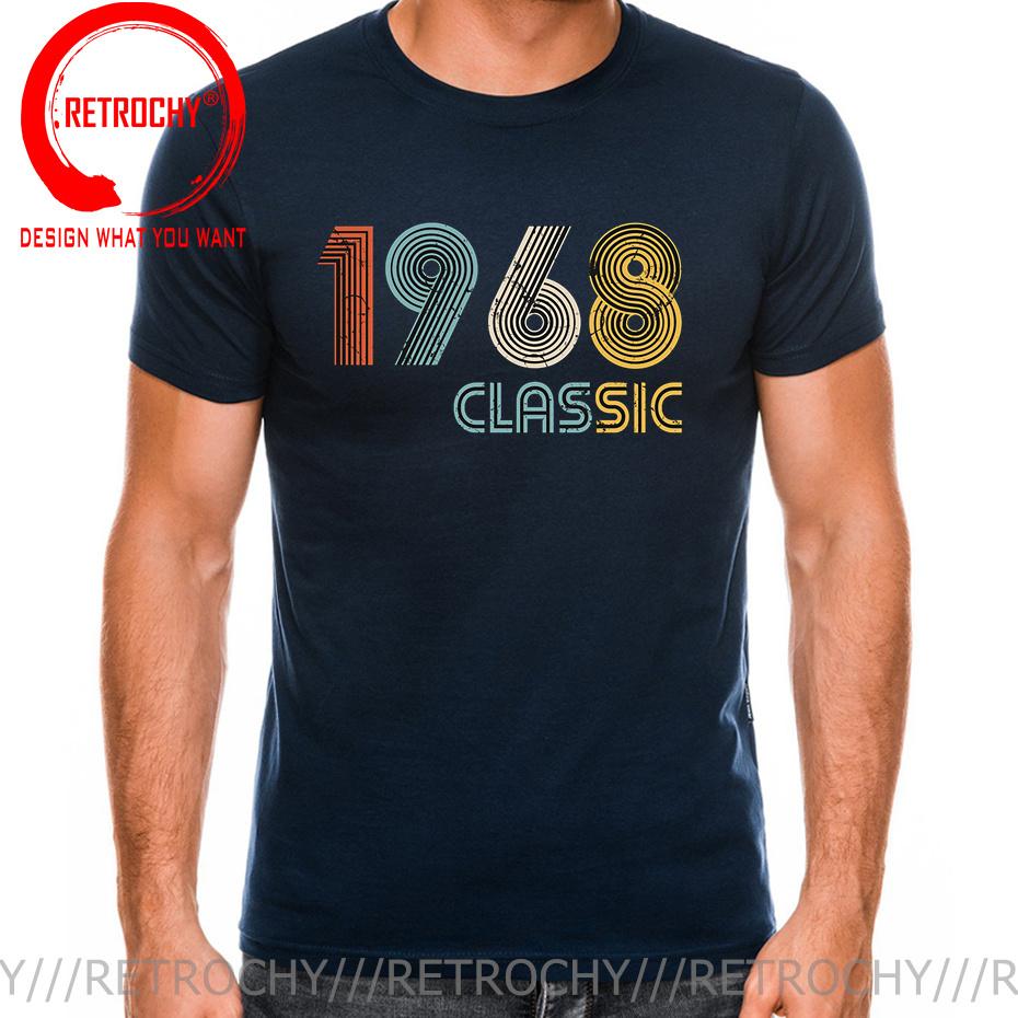 Vintage 1968 Classic 50 Years Old Birthday T Shirt Made in 1968 50Th Birthday Tshirt Father Day Present Born in 1968 Tee Shirt