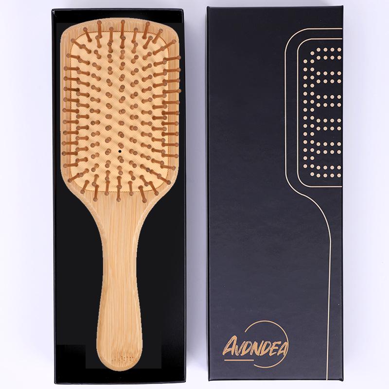 Natural Bamboo Scalp Massage Air Cushion Comb Set