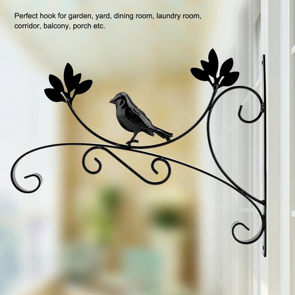 Iron Wall Hanging Bracket Plant Hanger Flower Pot Hook for Home Garden Decor