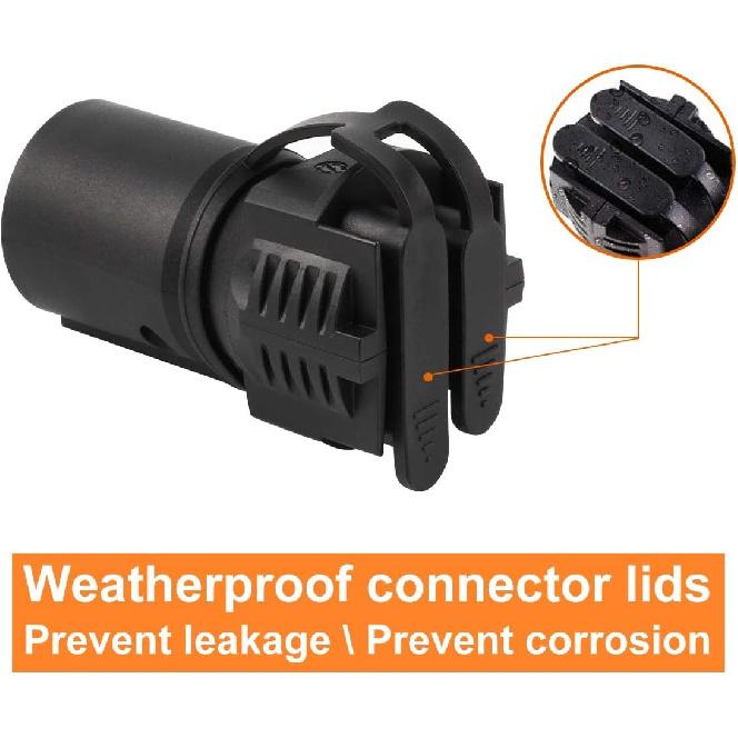 Trailer Plug Adapter 7- 4&5Pin Round to 4 and 5 Flat Blade Trailer Connector