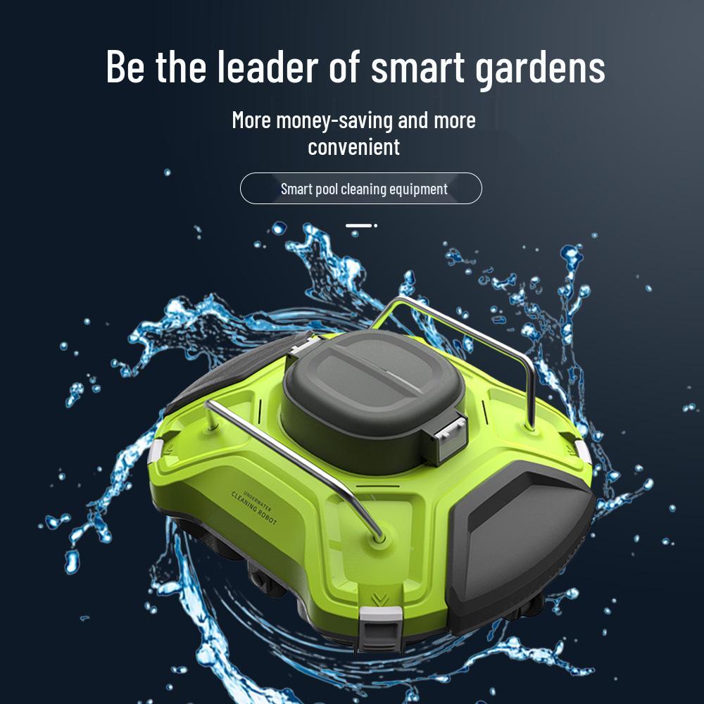 Wireless Intelligent Pool Vacuum Cleaner Robot for Underwater Cleaning