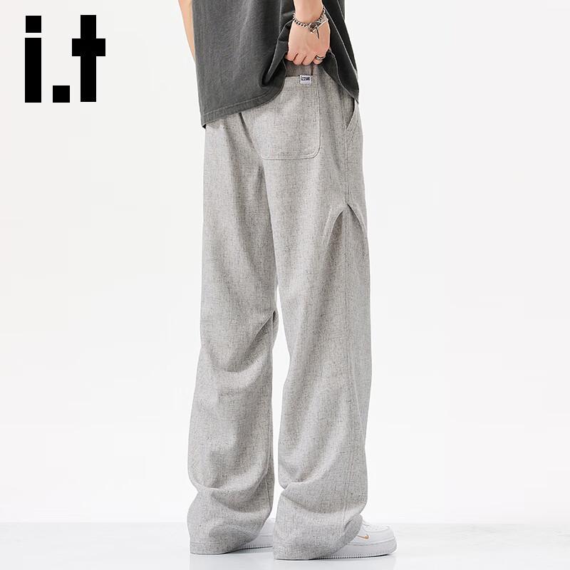 Izzue It Men's Linen Blend Loose Fit Casual Pants