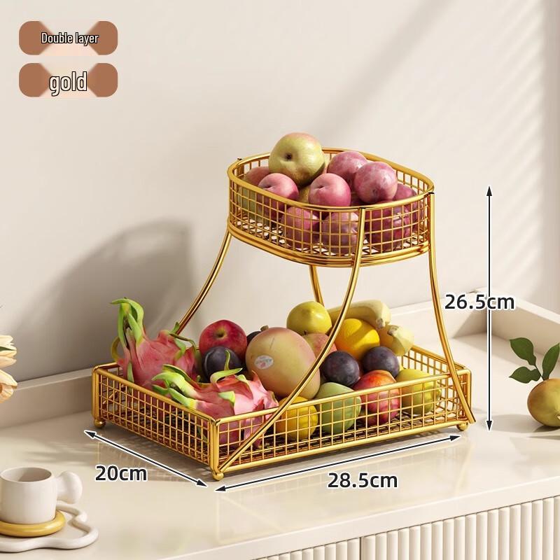 Multi-tier Metal Fruit Basket