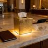 Dual-purpose Tissue Box Square Box, Distressed Iron Art Storage Light Luxury Nordic Style Holder for Living Room Study Tea Room, Rust-Proof