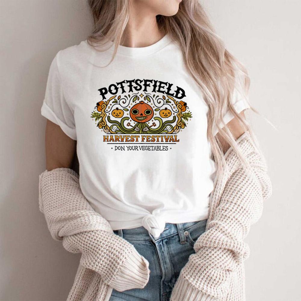 

Pottsfield Harvest Festival Tshirt Over The Garden Wall Tshirt Pumpkin Halloween Tees Don Your Vegetables Vintage Graphic Tee S