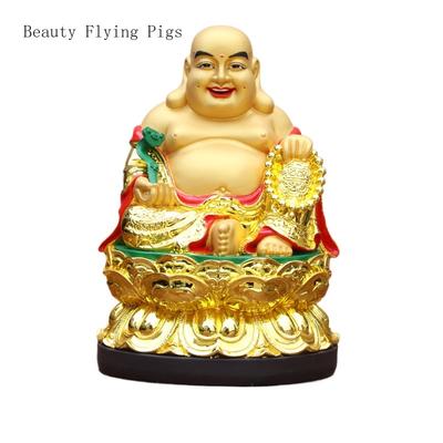 1 STÜCK 26cm Harz Maitreya Buddha Ornamente für Heimverehrung Büro Schreibtisch Dekoration Kunsthandwerk
