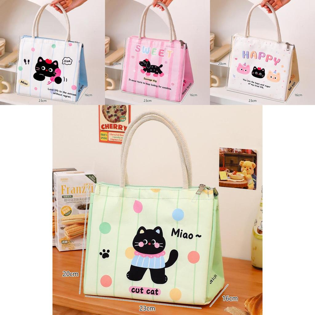 Animalthemed Insulated Lunch Bag For Office Workers With Oxford Cloth And Reusable Design