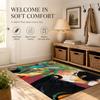H-Hozuki's CoolheadeD-dness Floor Mat Cozy Minimalist Flannel Area Rug Anti-Slip Washable Bedroom Living Room Decor