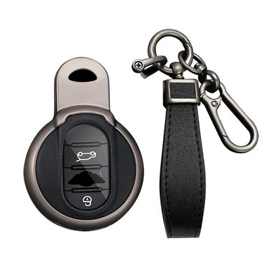 KUNIO Mini Schlüsseletui, Smart Key Halter, Zinklegierung, PVC-Leder, Kompatibel mit Mini Cooper, Cooper S, Crossover, Countryman und F-Serie F54, F55, F