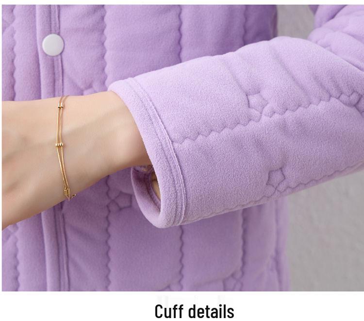 New Autumn/Winter Young Fashion Mom's Silk & Cotton Padded Warm Jacket