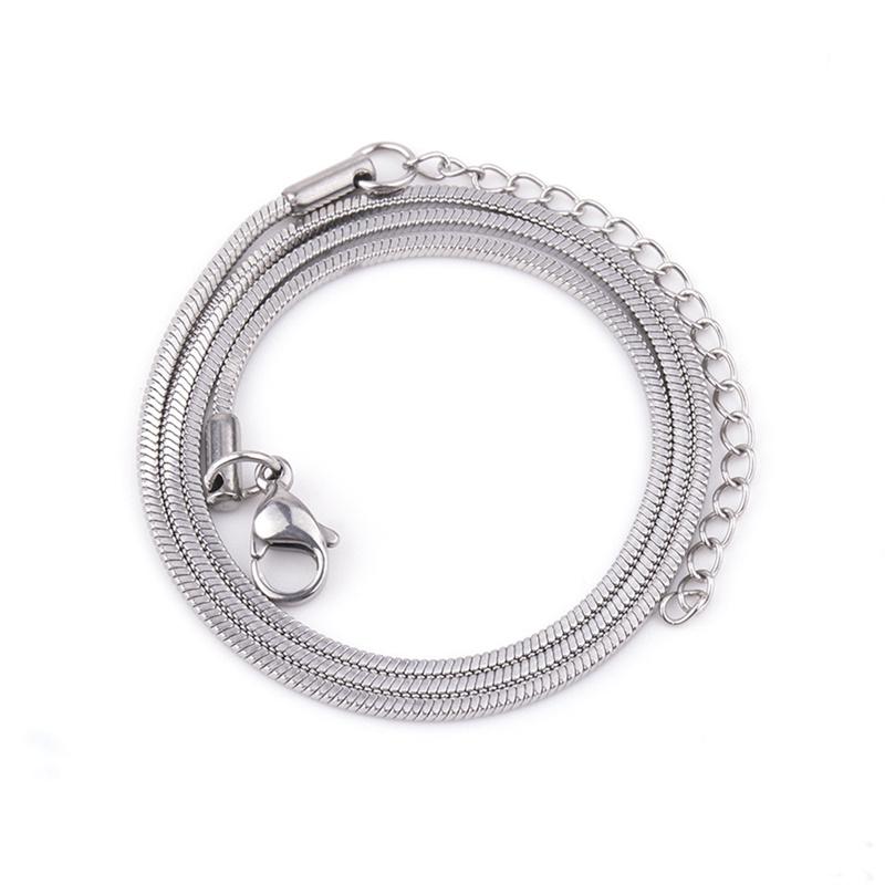 

1.2mm Gold Color Stainless Steel Necklace for Men Hip Hop Titanium Steel Square Snake Chain Necklace Jewelry Accessories 40cm