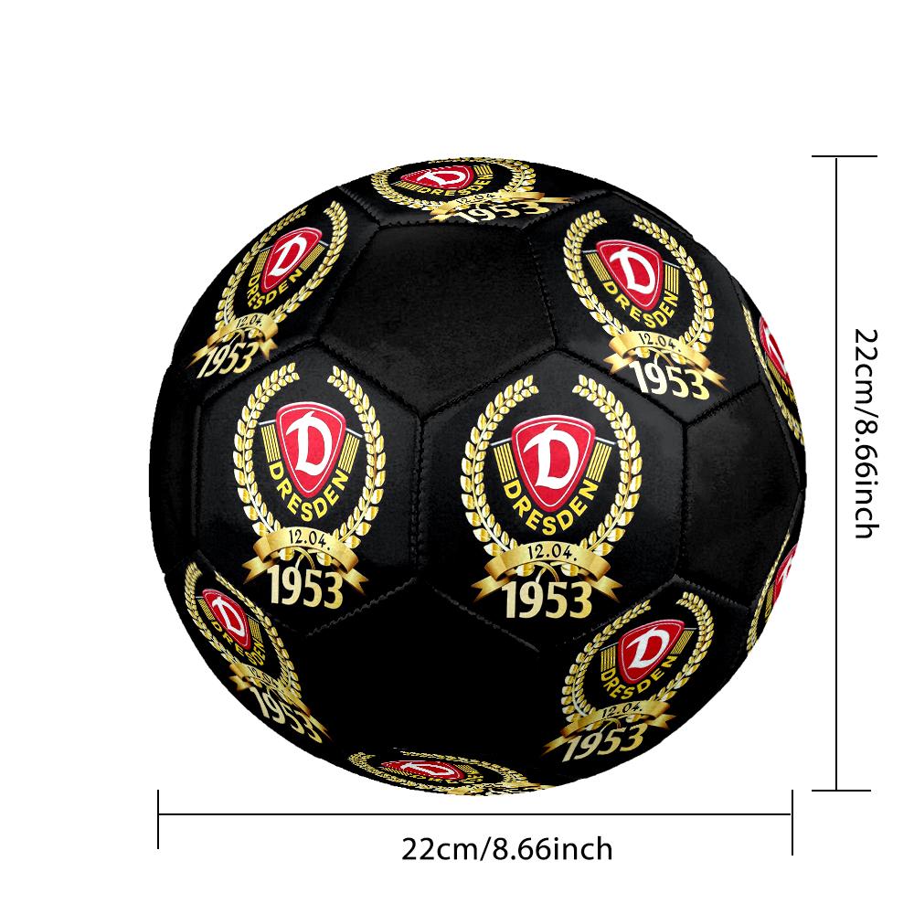 SG Dynamo Dresden Indoor Soccer Ball Colorful Machine Stitched PVC Size 5 Team Training Competition Ready Durable High-Bounce Cool Sports Gift