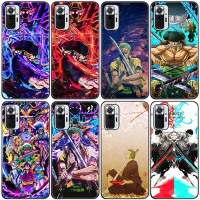 Anime roronoa zoro Silikon Telefon Fall Für Xiaomi Redmi Hinweis 11 10 9 8 Pro 11T 10T 10S 9S 8T 9 9A 9C 9T Schwarz Soft Cover Coque