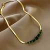 Acciaio Inossidabile 316L Nuova Moda Di Lusso Charms Incastonati con Zirconi Collane Choker a Catena di Serpente & Ciondoli Per Donne