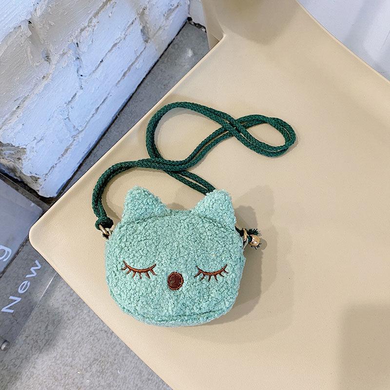 Plush Handbags Children Rainbow Plush Shoulder Strap Girls Adjustable