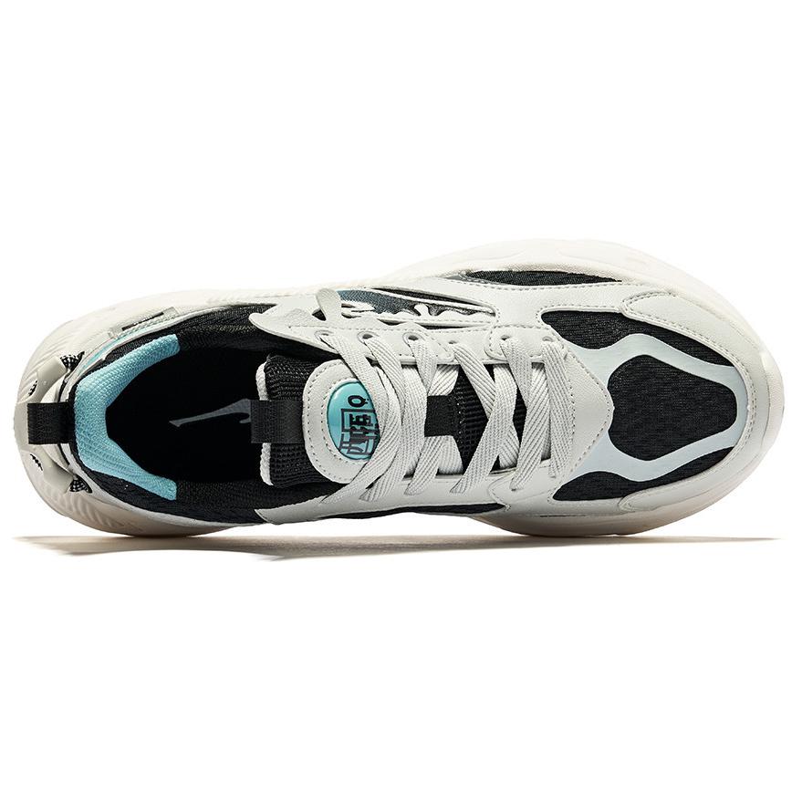 Hongxing Erke Comfortable Breathable Shock Absorbing Wear Resistant Low Top Casual Running Shoes Men sneaker White Gray Blue 11123220307-005