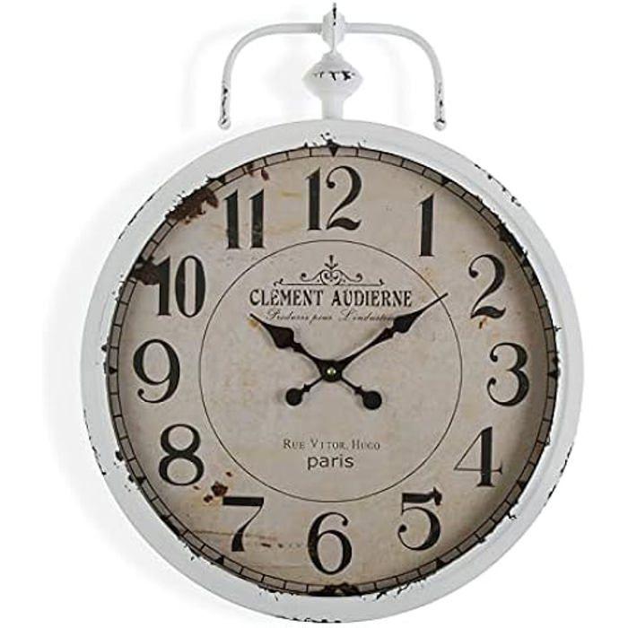 Horloge Murale - VERSA - Rustique - 48 cm - Métal - Décoration Intérieure