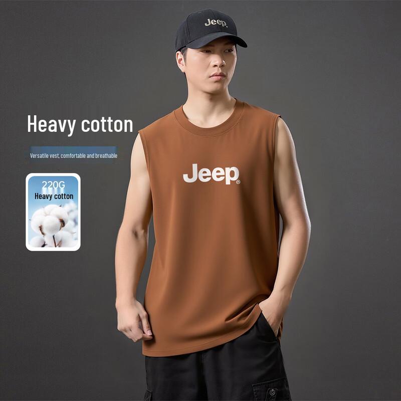 Jeep Men s Pure Cotton Thin Vest L