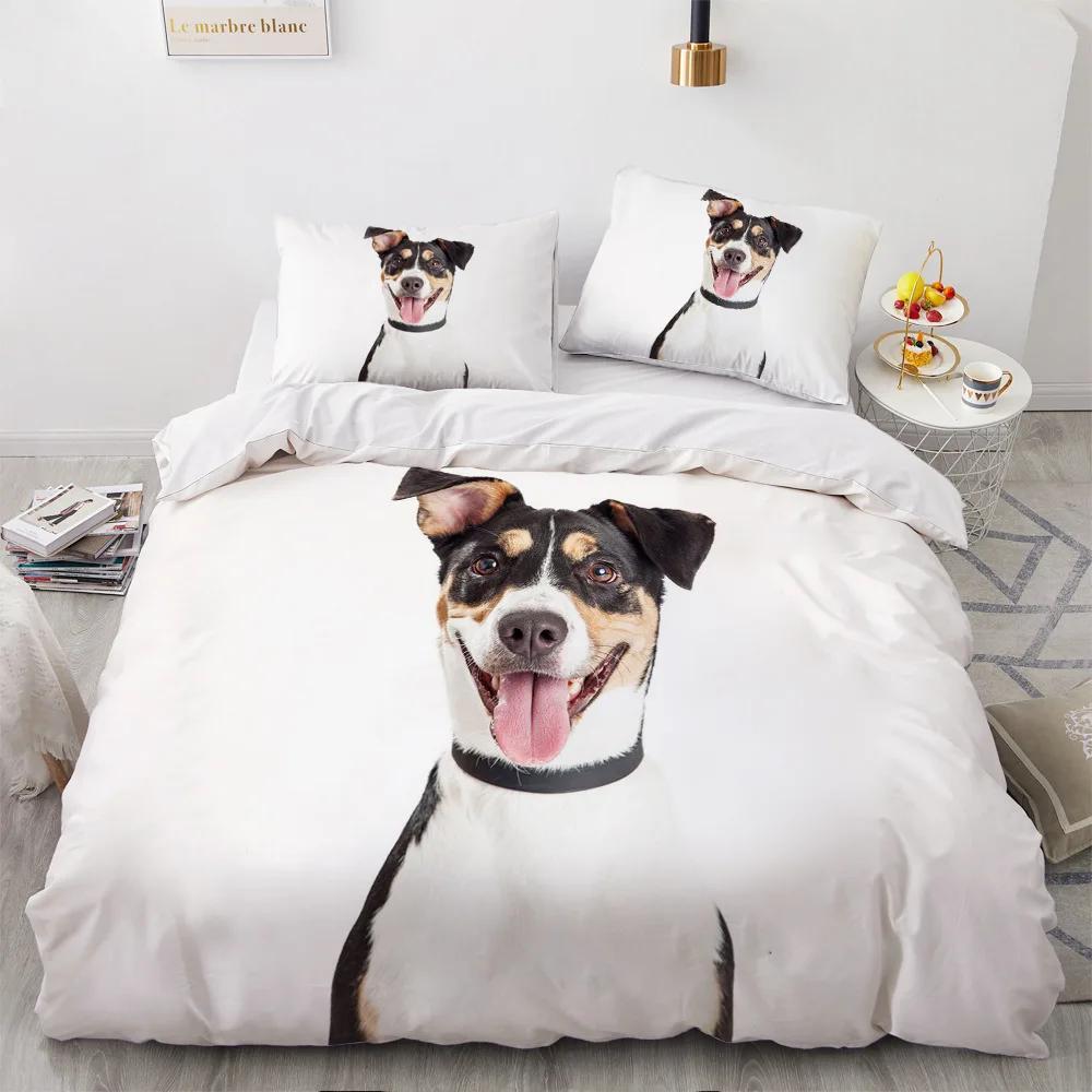 Print 3d King Size Bedding Set Home Textile Pet Cats,Dogs, Wolf Animal Duvet Cover Set Classic Black And White Bedding Set Hot
