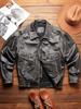 Thirteen Rows Unisex Retro Color-Washed Motorcycle Leather Jacket