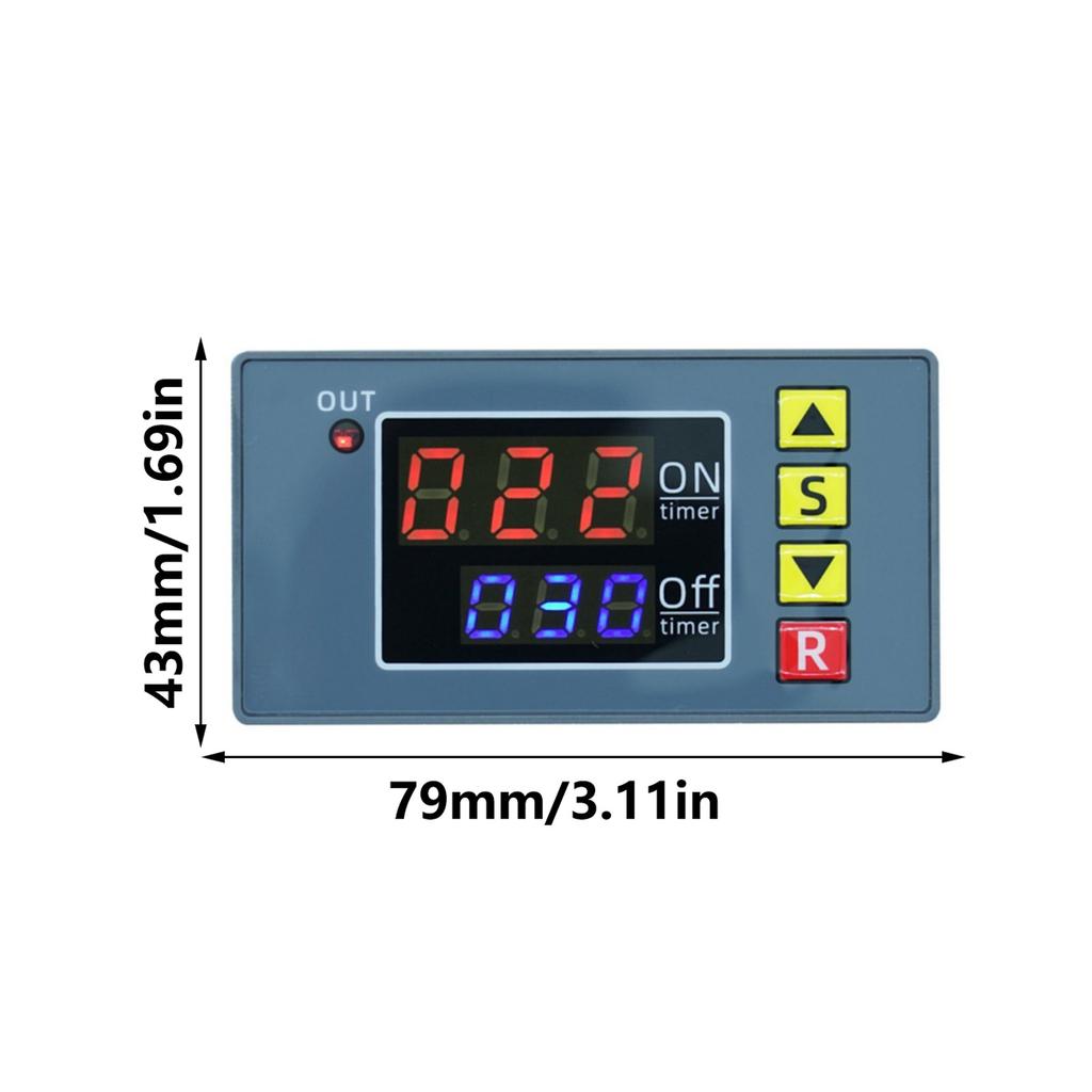Portable Infinites Delay Timers Relays Module with Double Digital Screens for Clear Time Display and Easy Operations
