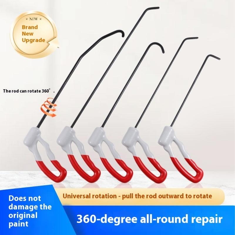 Multiple Angle Rotating Steel Hook Tool Flexible Auto Body Repair For Vehicle Dents Restoration & Bodywork Accuracy
