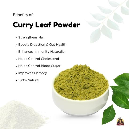 Nairuti Vyutpadan Curry Leaf Powder 200g X 3 | Pure Kari Patta Powder | Karivepaku Podi | Rich In Nutrients| Supports Digestion, Hair Growth