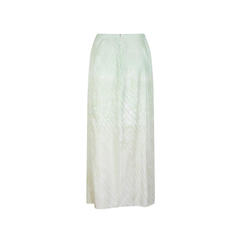 LESS 2025 Summer Mulberry Silk Slit Skirt