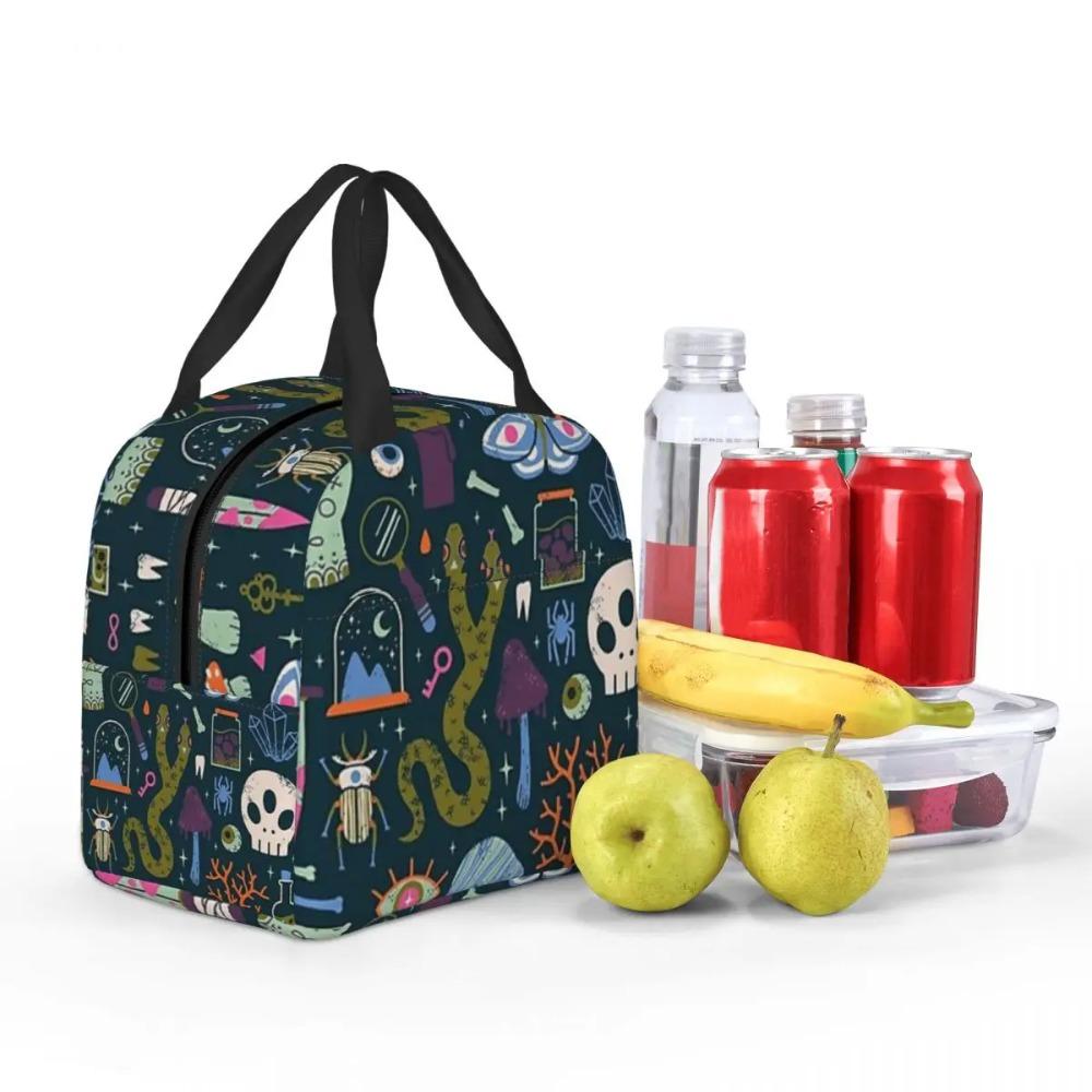 Curiosities Bone Skull Insulated Lunch Bag for Women Office Cooler Thermal Food Box Tote Portable Lunch Boxes Container