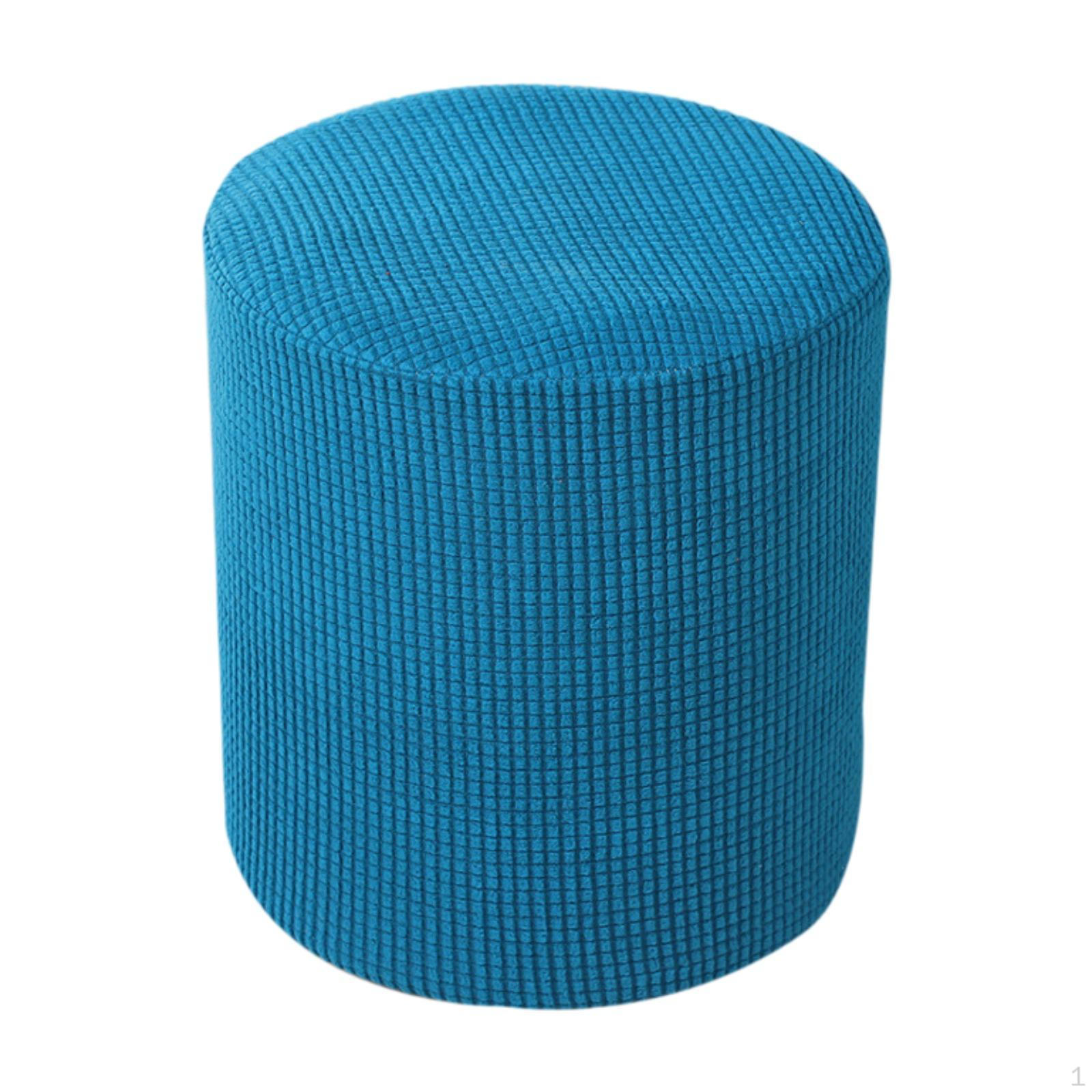 

Чехол для пуфа, эластичный, эластичный, для табурета, подставки для ног, чехол для гостиной, общежития отеля светло-голубой