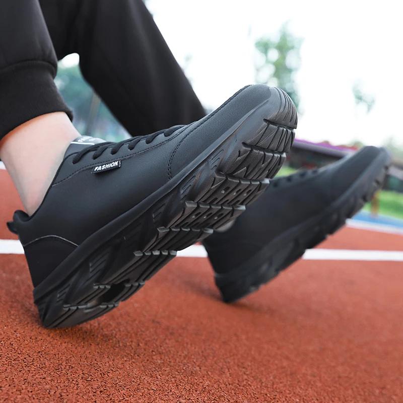 Pantofi casual impermeabili și ușori pentru bărbați, pentru mers, pentru bărbați, pentru alergare, mărimi mari 39-46, pantofi sport negri confortabili pentru bărbați