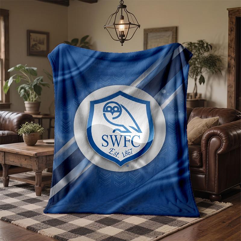 Coperta in Pile a Tema Sheffield Wednesday Morbida e Accogliente Coperta in Peluche per Camera da Letto Divano Viaggio