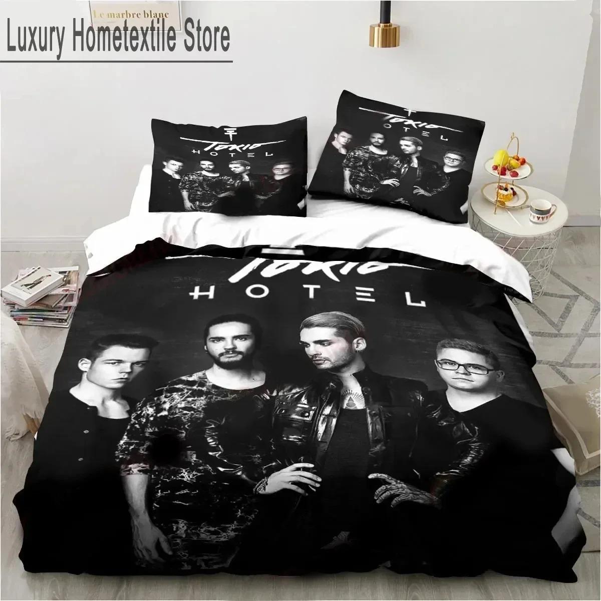 

3D-принт Tokio Hotel Комплект постельного белья для мальчиков и девочек Twin Queen King Size Пододеяльник Наволочка Кровать для мальчиков Взрослый Домашний текстиль EU Single 135x200cm