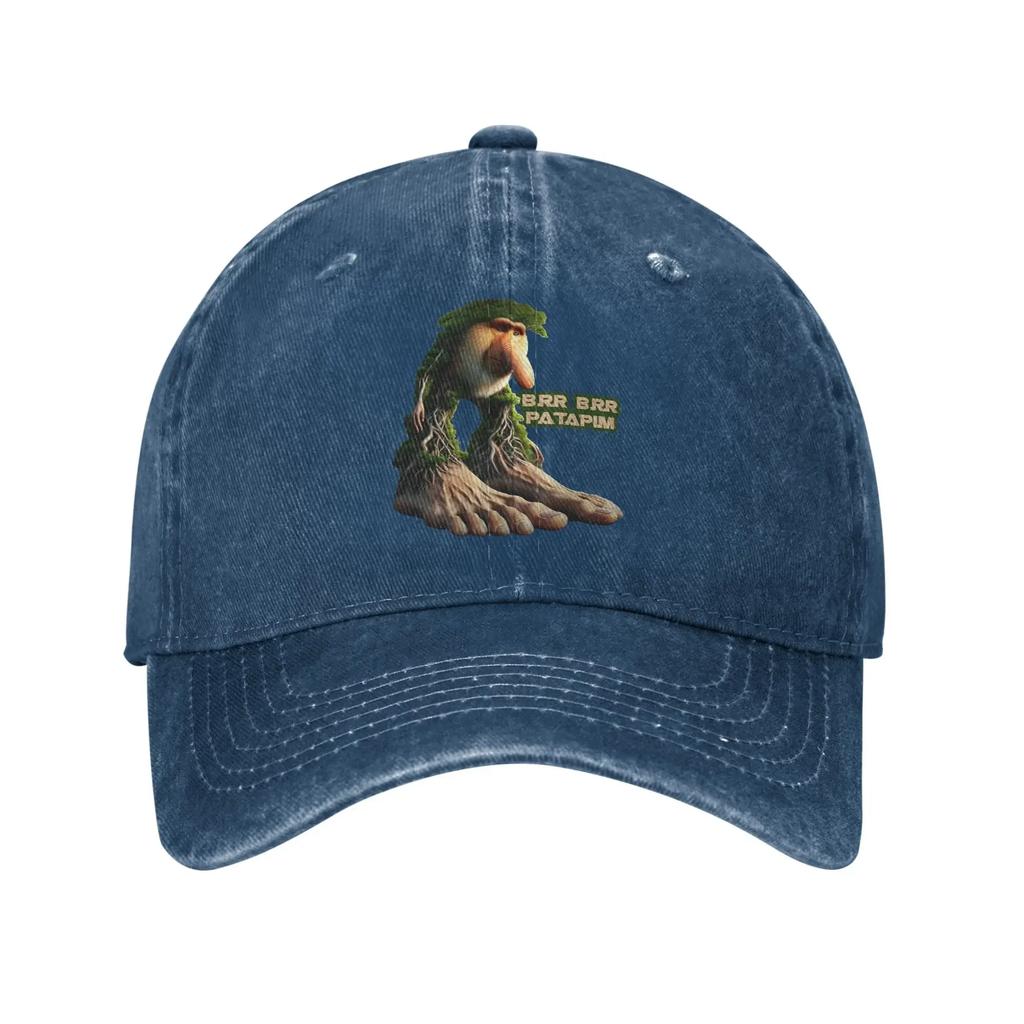 Brr Brr Patapim Meme Unisex Baseball Caps Italian Brainrot Memes Distressed Washed Hats Cap All Seasons Travel Gift Snapback Hat