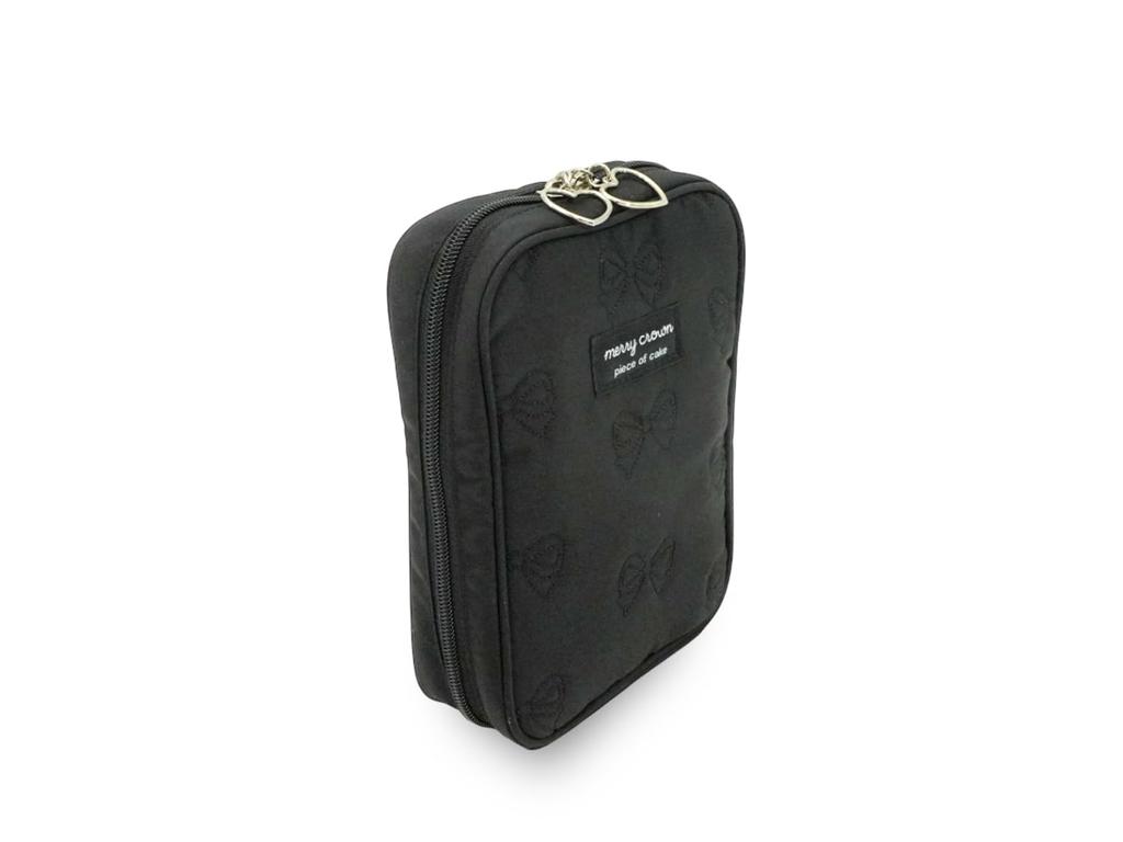 Quilted Ribbon Vertical Accordion Makeup Cosmetic Travel Large MSNKB453 Pouch, Large, Pouch, Pouch, Pouch, Capacity, Freestanding, (Black)