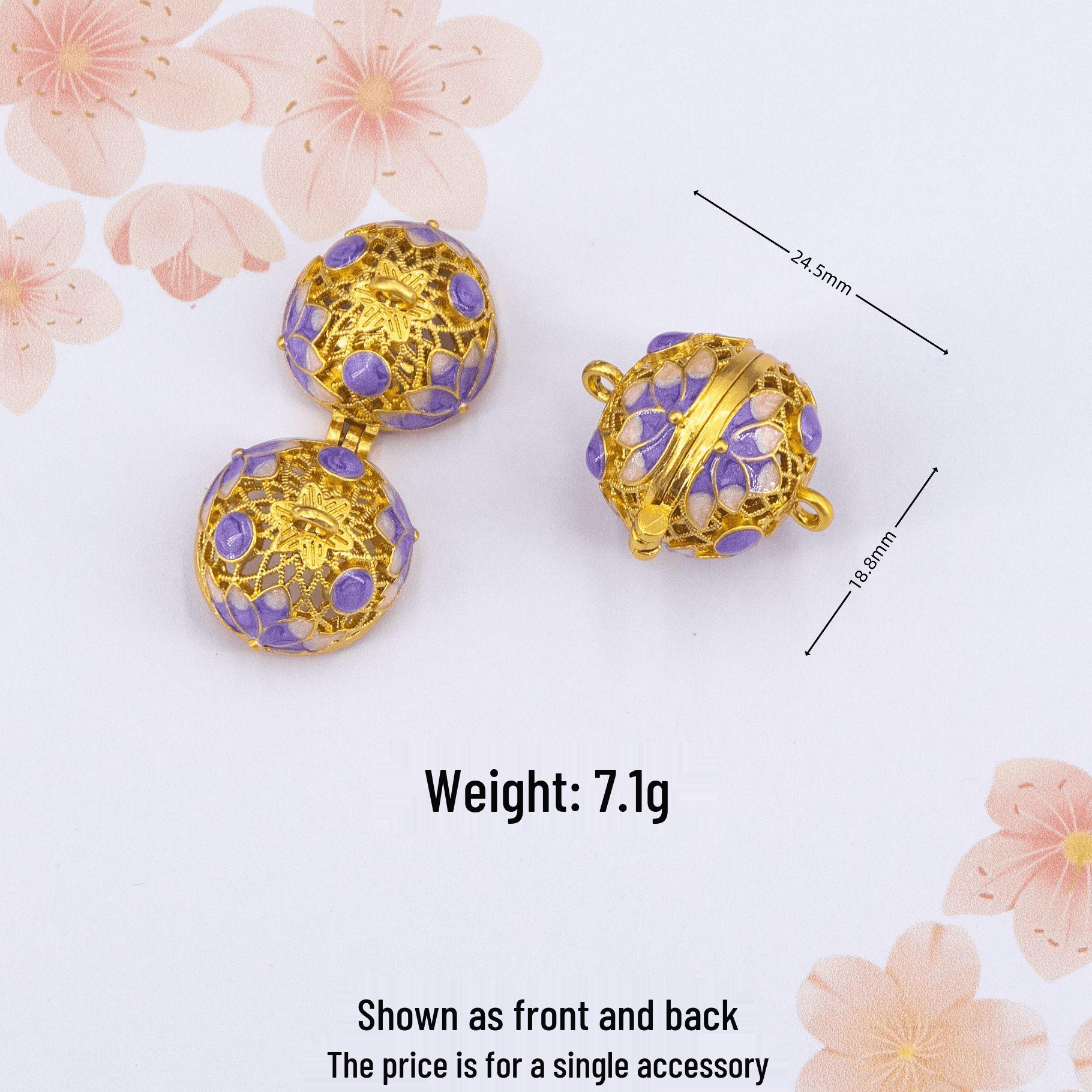 

Monet Aromatherapy Jewelry: Hollow Sachet Hanfu Necklace with Palace Bell Pendant