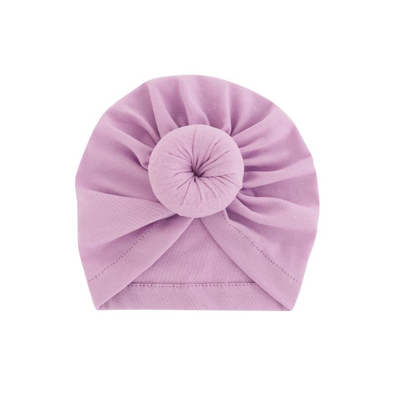 Infant Turban Baby Hat Solid Cotton Headwraps for Newborn Baby Girl Boy Cap Kids Donut Knot Beanies Bonnet Hair Accessories