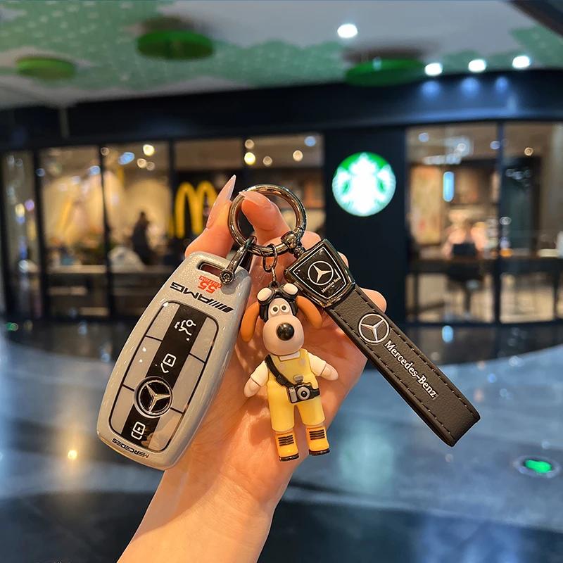 Car Key Case Cover Shell For Mercedes Benz A C E S G Class GLC CLE CLA GLB GLS W177 W205 W213 W222 X167 AMG Keychain CE6