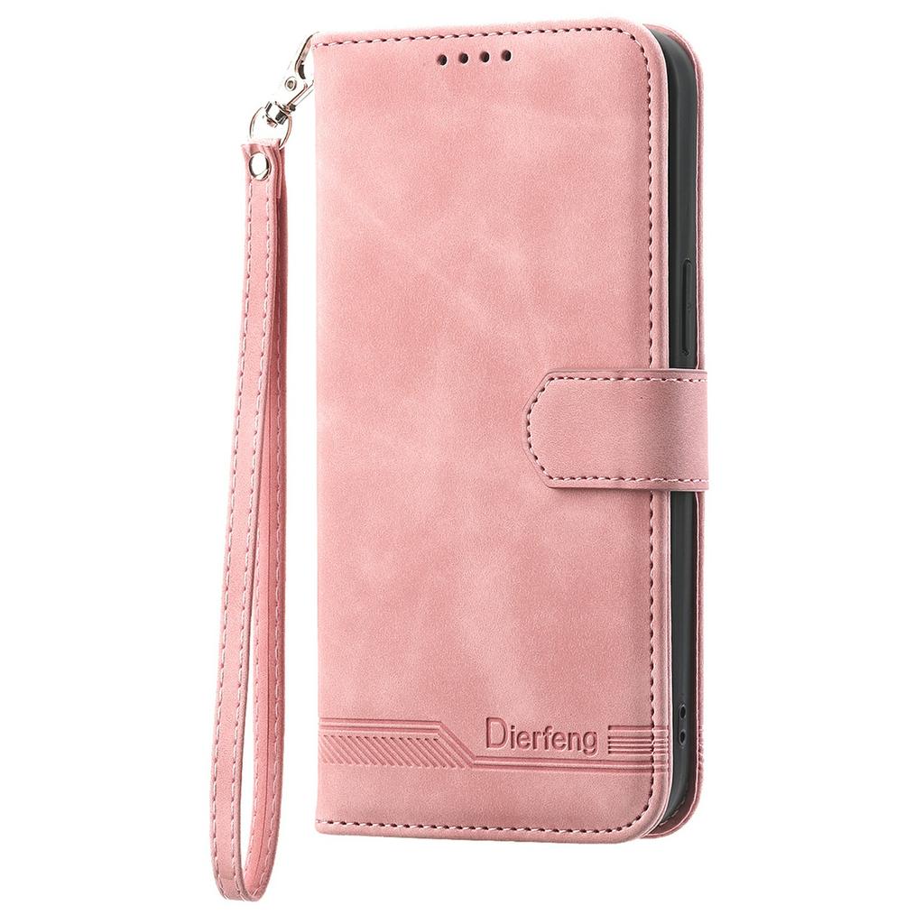 DIERFENG DF-03 Pro Realme 14 5G Pouzdro Vylisované Linky Peněženka Kožený Kryt na Telefon
