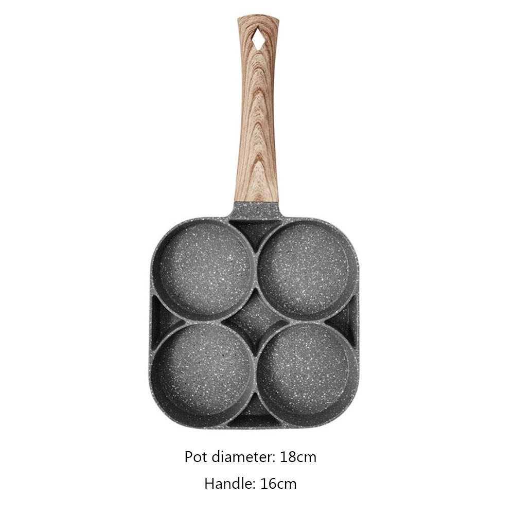 2/4-Hole Frying Pot Pan Thickened Omelet Pan Non-stick Egg Pancake Steak Pan Cooking Egg Ham Pans Breakfast Maker Cookware Pan