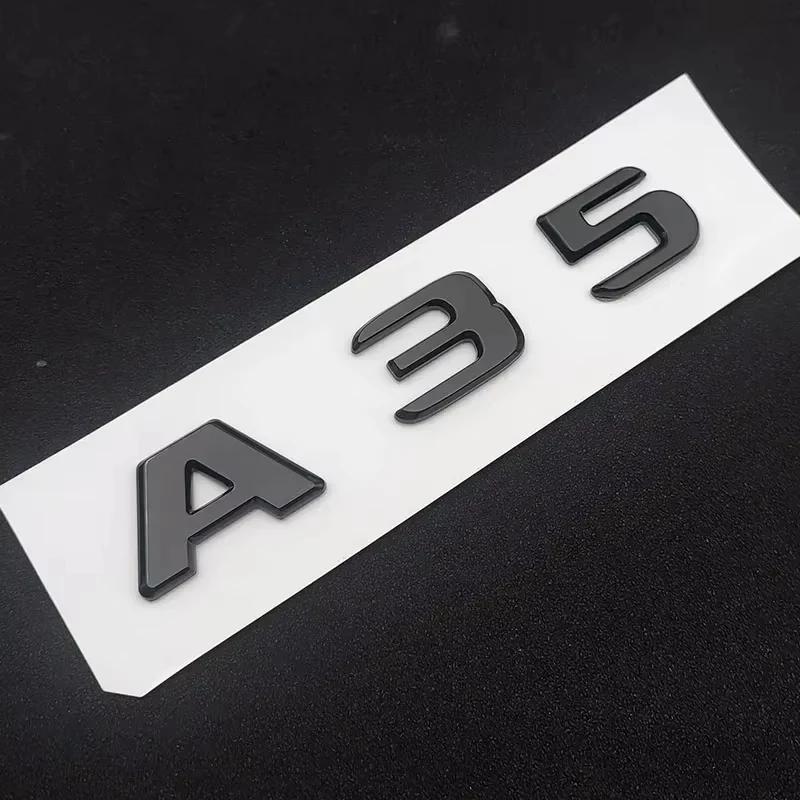 ABS For Mercedes-Benz A35 A45 AMG W177 W176 A35 A45 A45S TURBO 4MATIC Car Trunk Letters Emblem Badge Stickers Accessories PI1