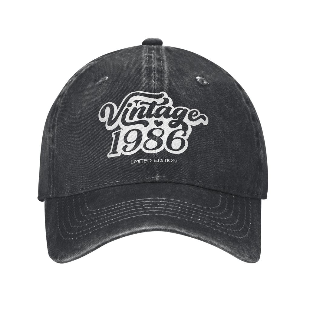 Born in 1986 vintage age 40 years old funny 40th birthday Headwear Baseball Cap Men Women Daily  Caps Hat Adjustable Trucker Hat
