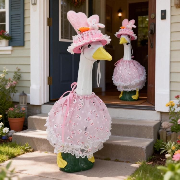 Beautiful Spring Themed Outfit For Pet Geese Combining Comfortable Fit And Stylish Look Seasonal Geese Party Attire