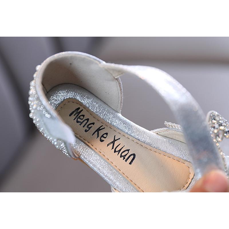 summer Korean-style girls' small/medium/large children's princess performance flat shoes, show shoes, little girls' children's leather shoes