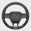 Toyota Prius Carbon Fiber Steering Wheel Cover: Fits 1st to 5th Gen, Anti-Slip Leather Handle